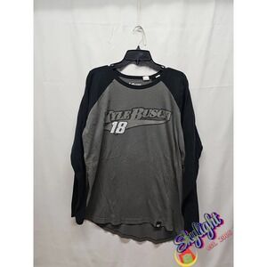 Chase Gray Vintage Chase Kyle Busch #18 M&M Long Sleeve T-Shirt Size XL